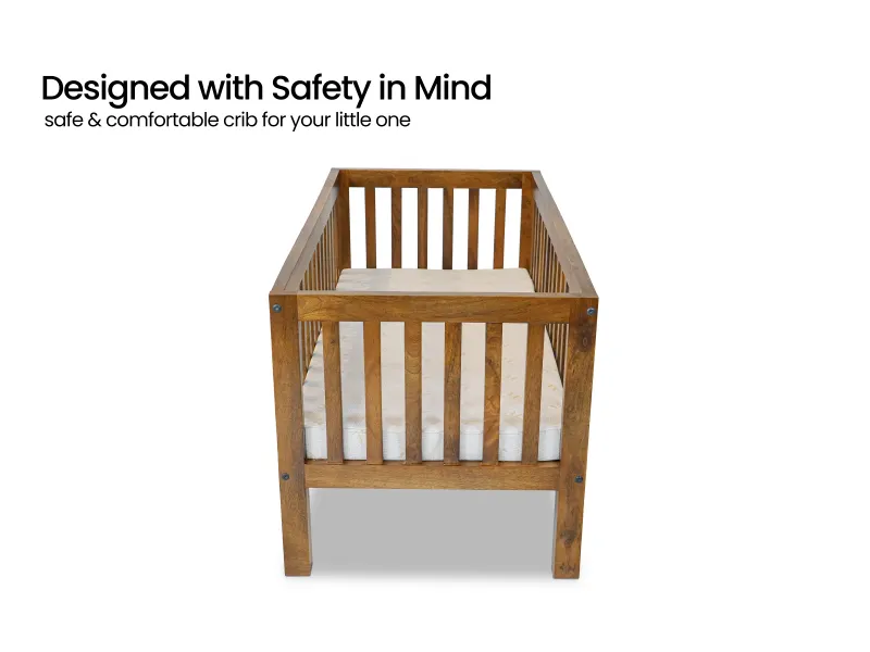 Clara Baby Crib (Cot) with Mattress (46 X 22 X 3)